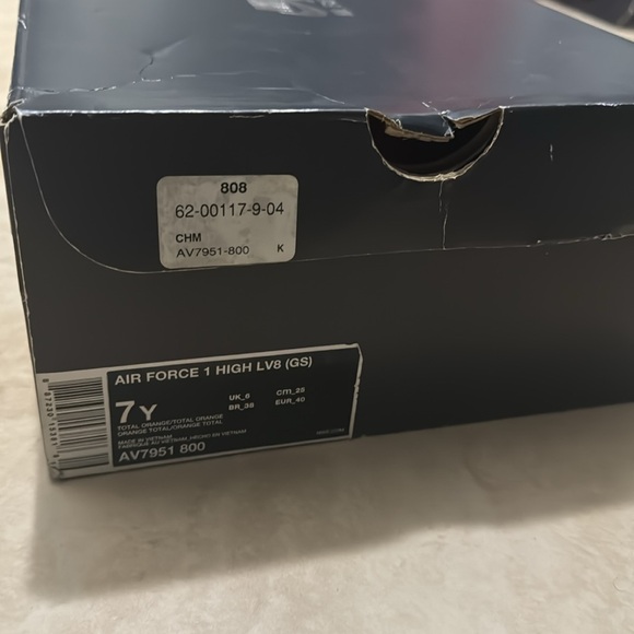 Nike Air Force 1 High Just Do It Pack Orange (GS) - Picture 12 of 12